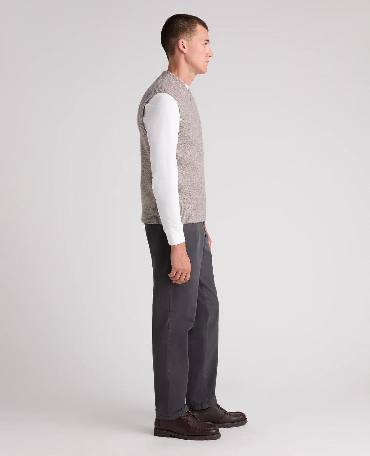 Remus Uomo Stone Wool Rich Knitted Vest