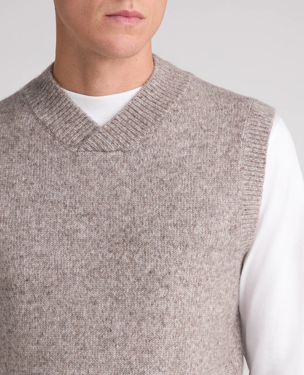 Remus Uomo Stone Wool Rich Knitted Vest