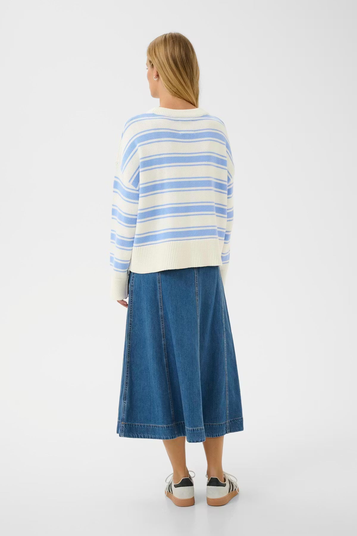 Part Two Serafine Jumper In Hydrangea Trio Stripe
