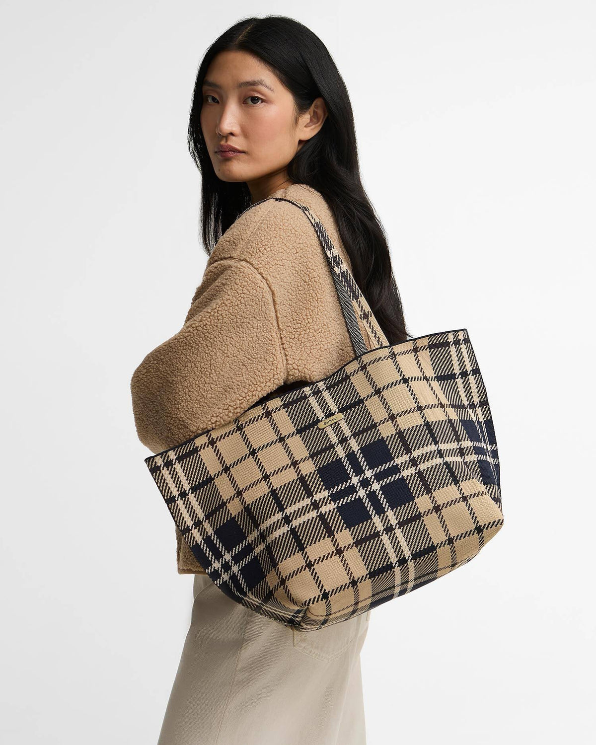 Barbour Layla Tote Bag In Birchwood Dress Tartan LBA0517TN391