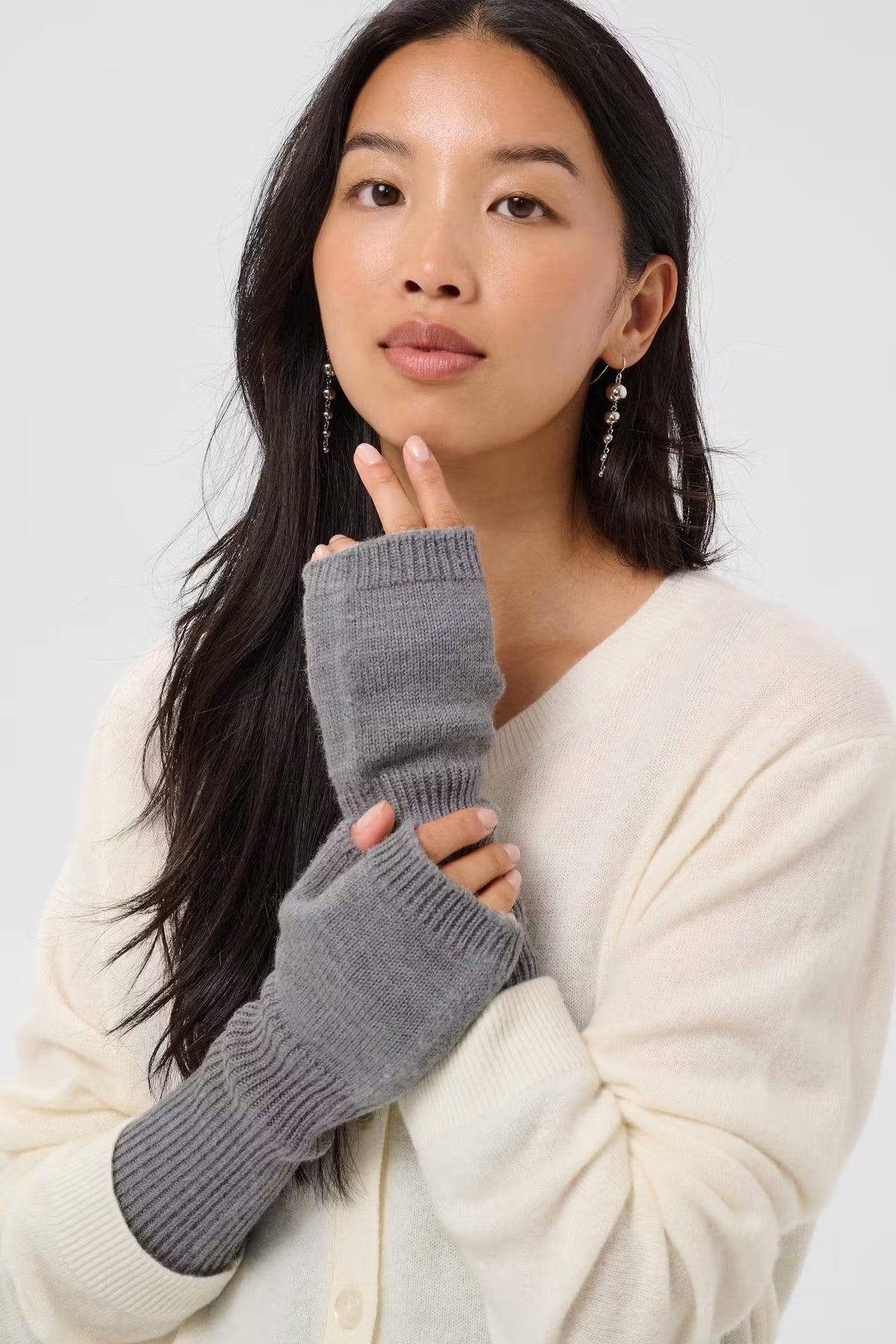 Part Two Dayra Gloves In Medium Grey Melange 30311030
