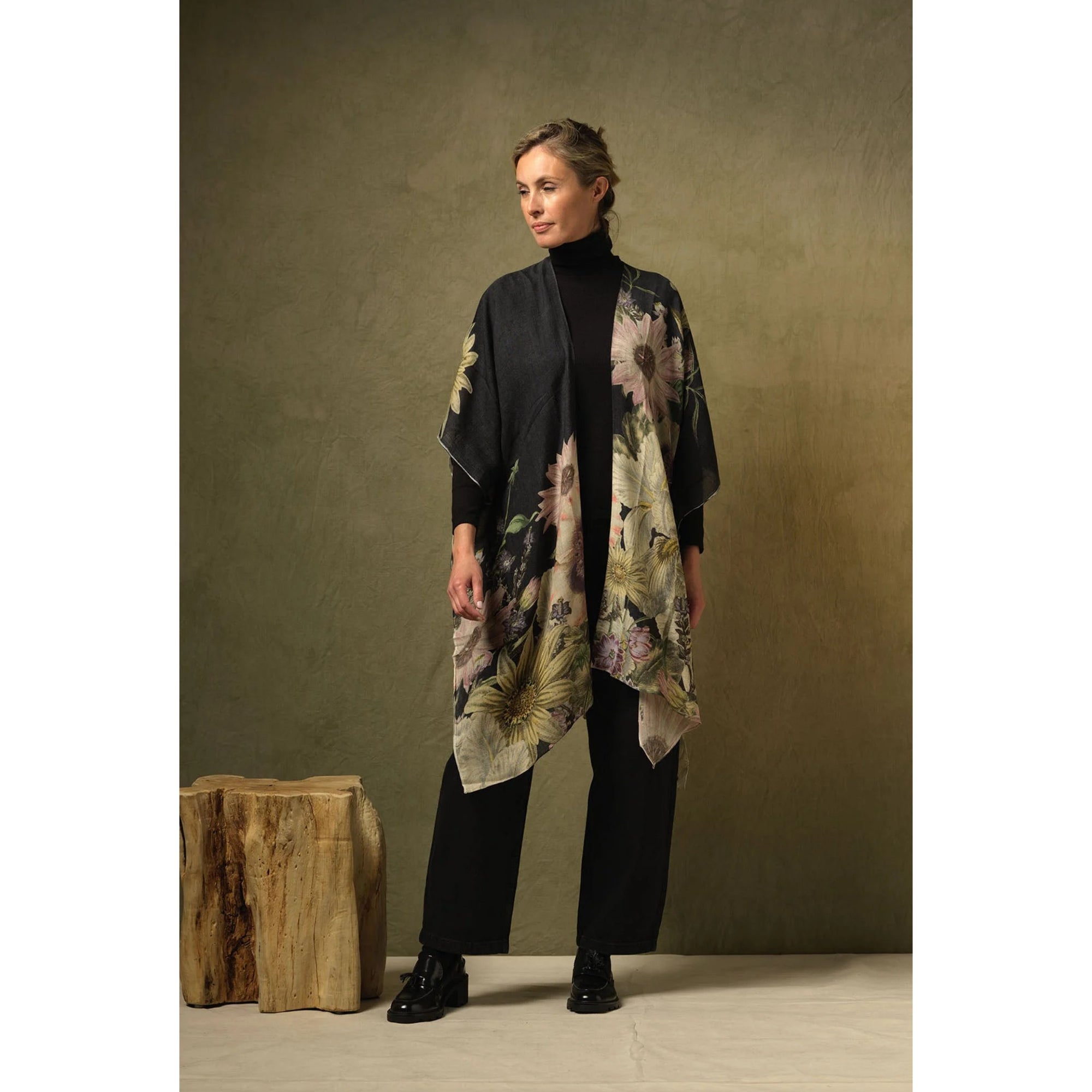 One Hundred Stars Daisy Black Wool Throwover