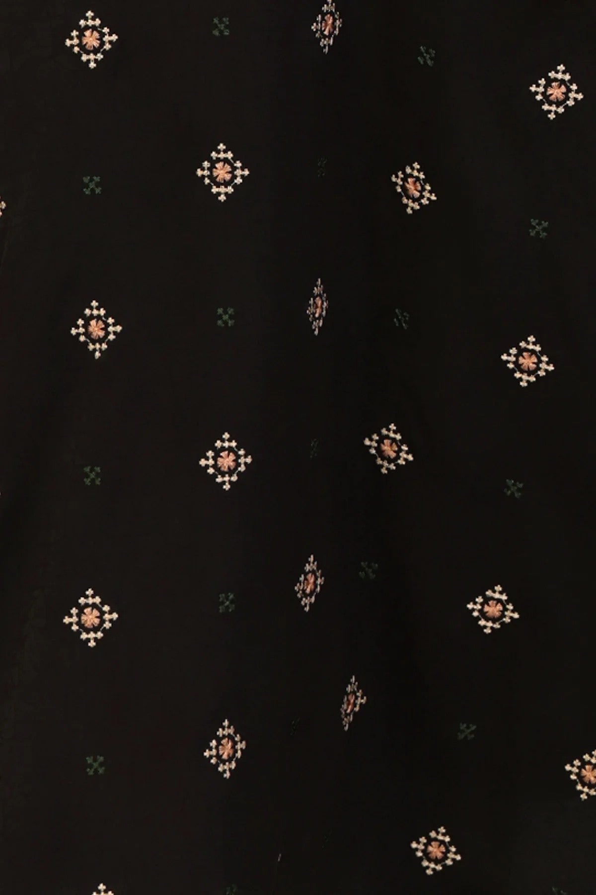 Traffic People Sacred Silence Lulu  Embroidered Midi Dress In Black