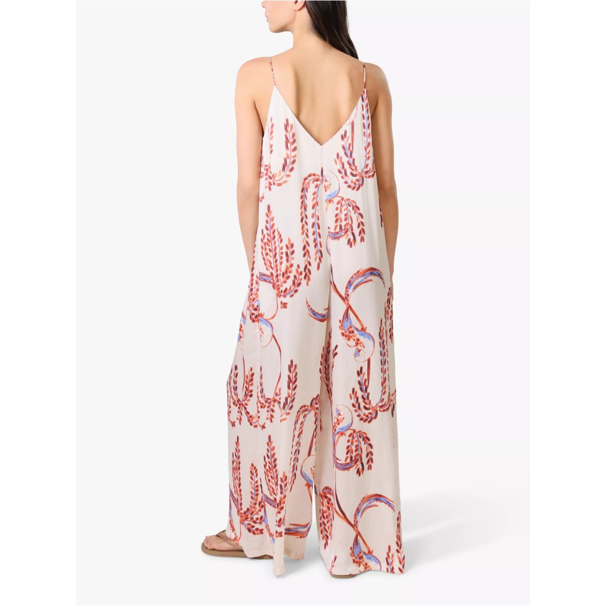 Traffic People Birds Of A Feather Ithaca Jumpsuit In Cream
