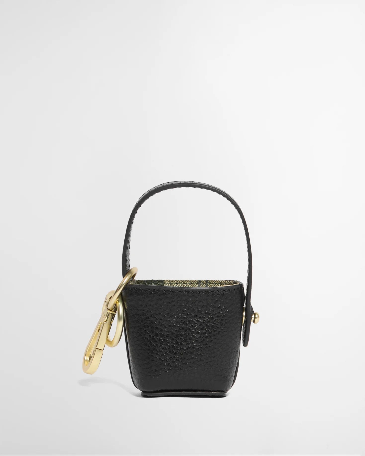 Barbour Leather Bucket Bag Charm In Back LAC0361BK111