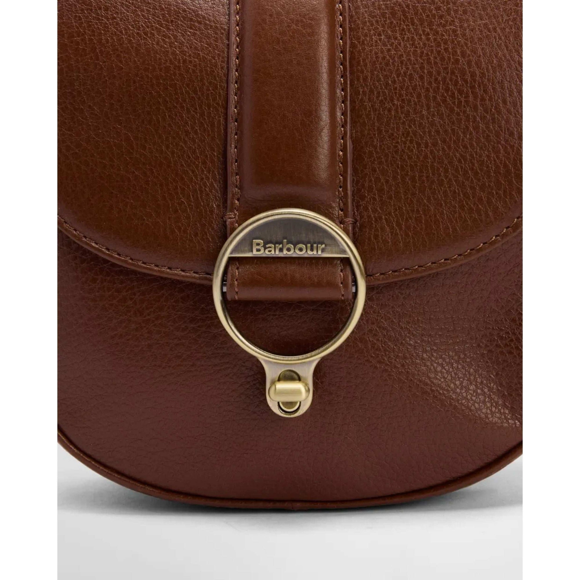 Barbour Elm Leather Crossbody Saddle Bag - Brown