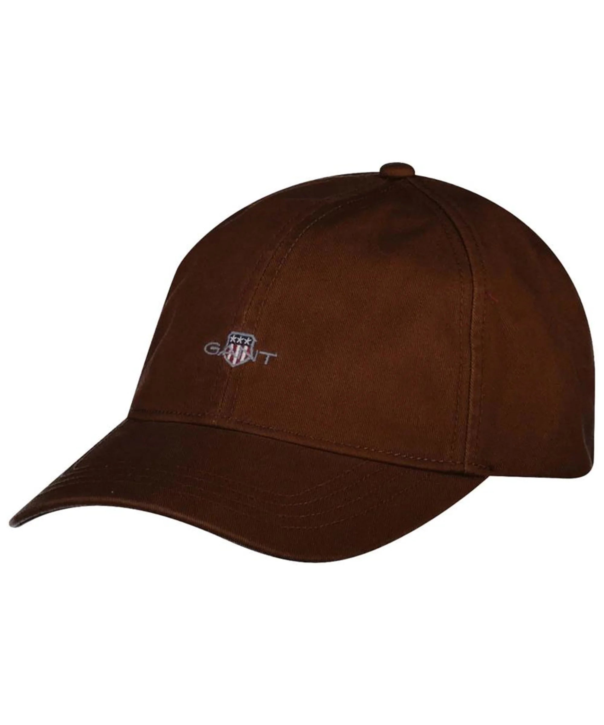 GANT Shield Cotton Twill Cap in Mahogany Brown