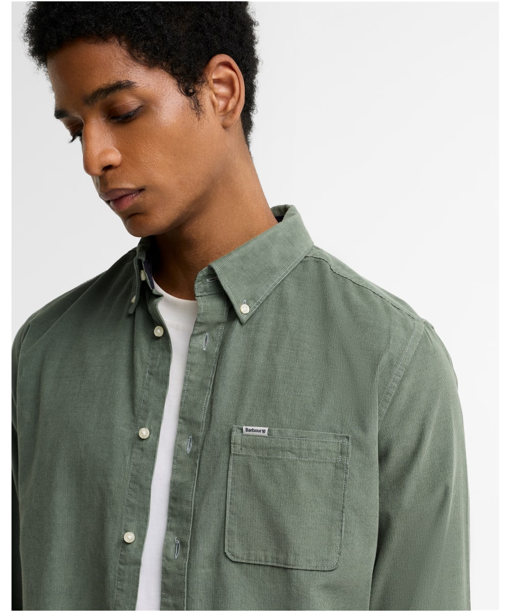 Barbour Ramsey Micro Cord Shirt in Agave Green MSH5001GN49