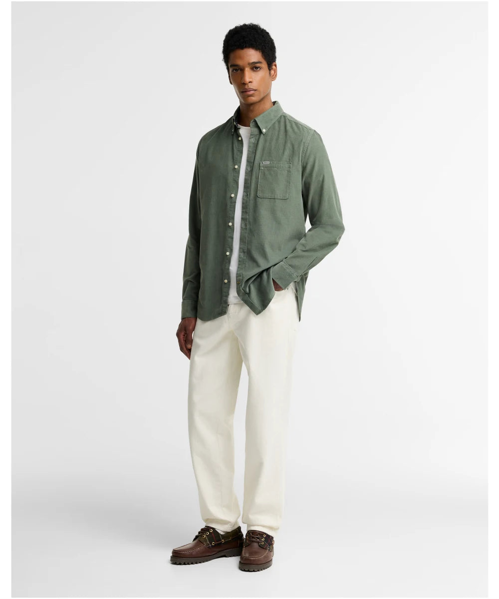 Barbour Ramsey Micro Cord Shirt in Agave Green MSH5001GN49