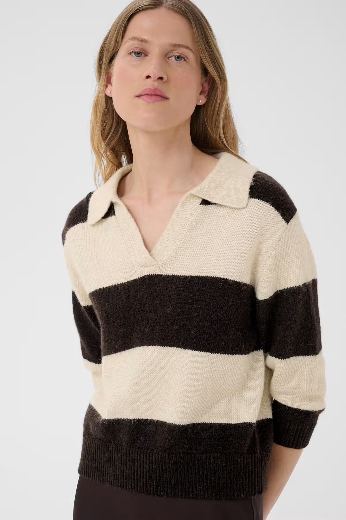 Part Two Charlott Pullover In Whitecap Gray/Mole Stripe 30310833