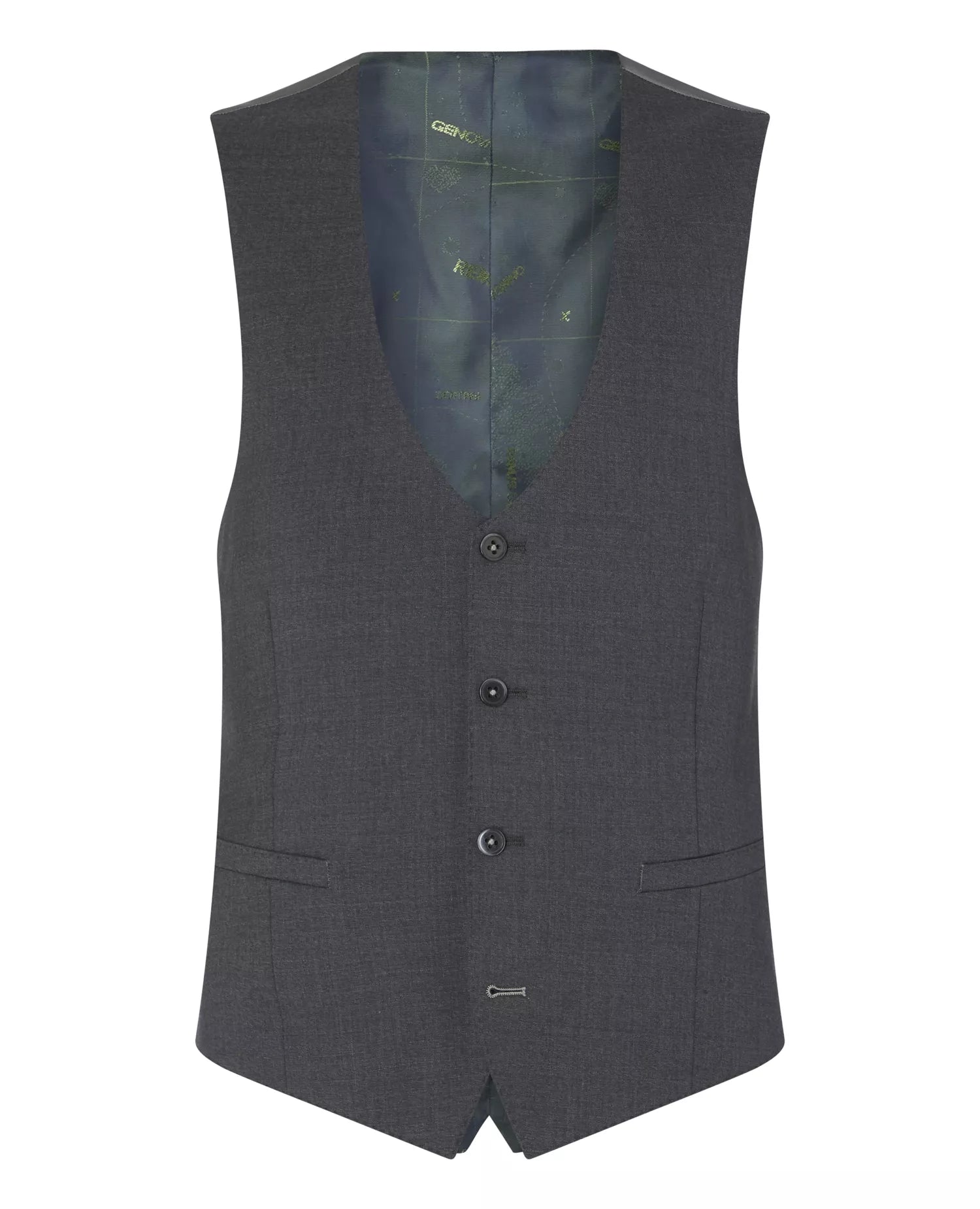 Remus Uomo Slim Fit Dark Grey Lucian Mix + Match Suit Waistcoat 51184