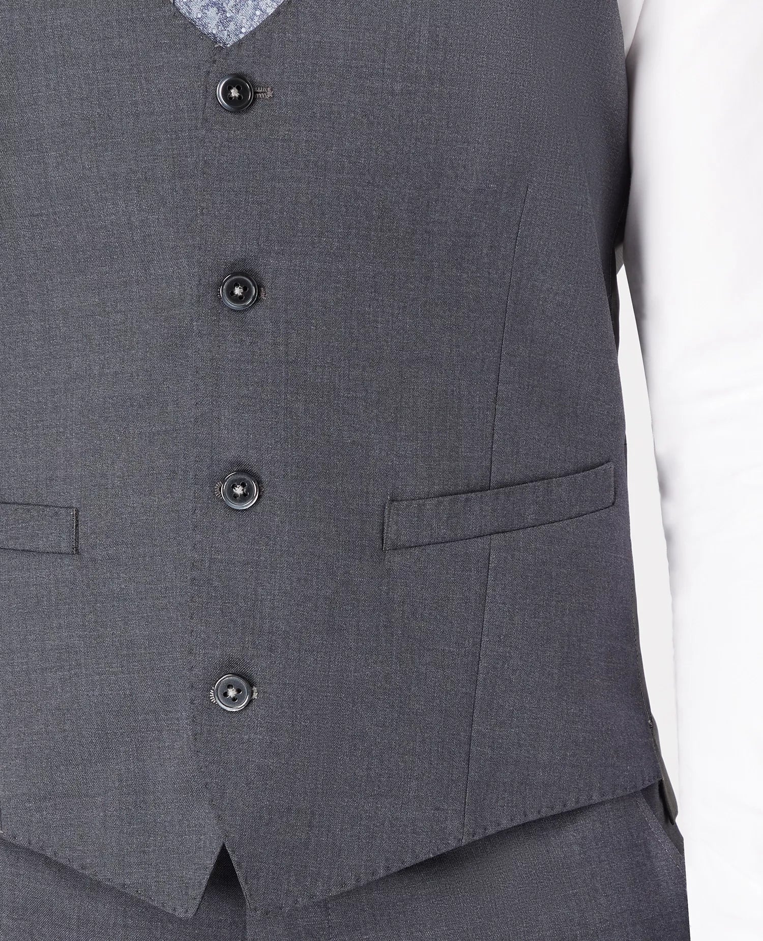 Remus Uomo Slim Fit Dark Grey Lucian Mix + Match Suit Waistcoat 51184