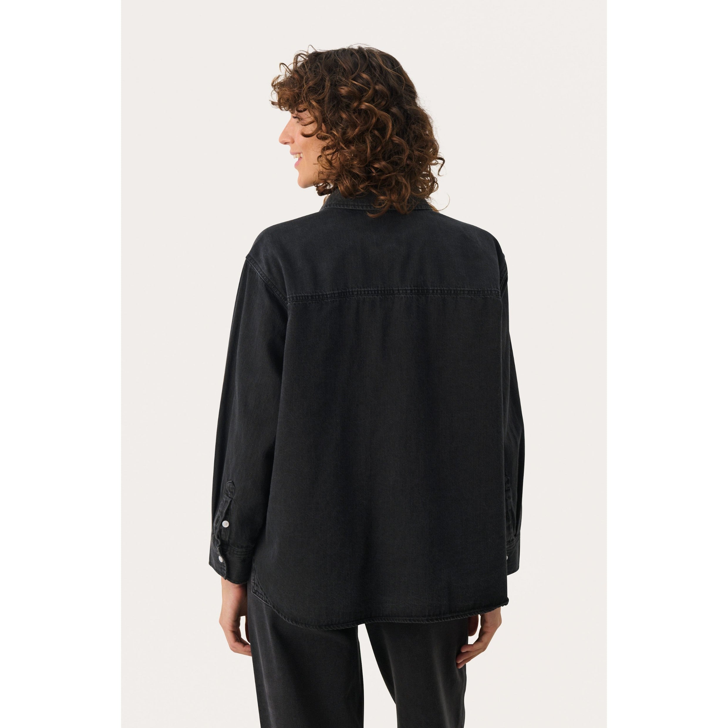 Part Two CollettePW Shirt In Washed Black Denim 30308571 – Jepsons