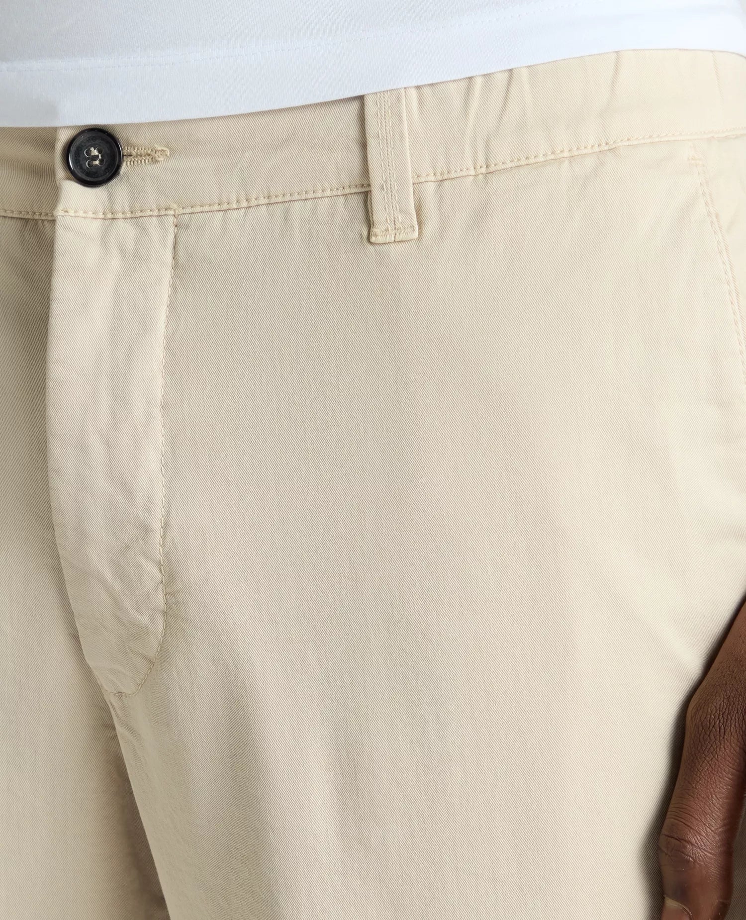 Remus Uomo Elliot Straight Leg Cotton-Tencel Stretch Chinos Stone