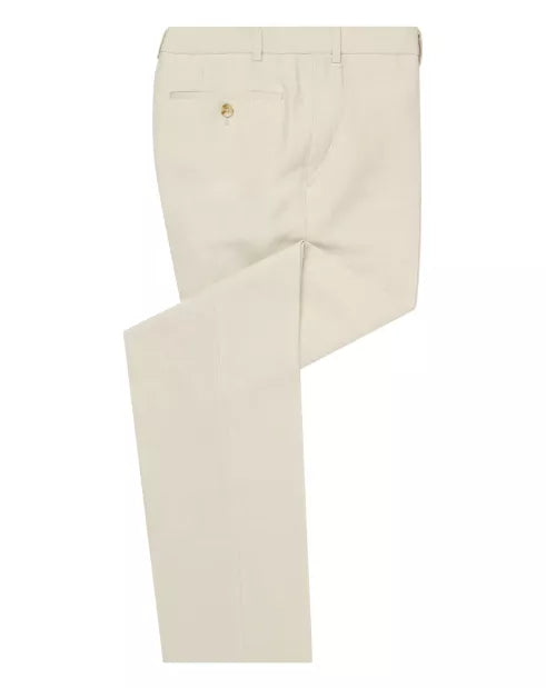 Remus Uomo Peppe Tapered Fit Linen-Blend Suit Trousers in Light Sand 72271