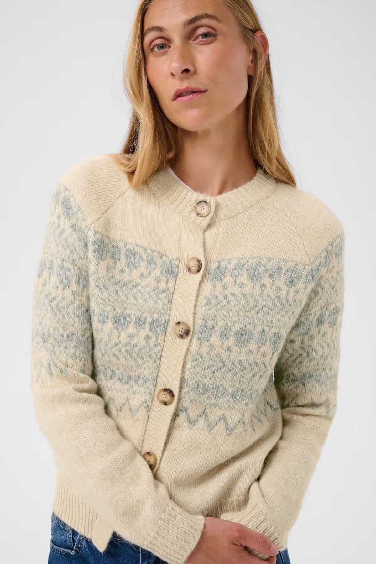 Part Two Charmaine Cardigan In whitecap Grey 30310832