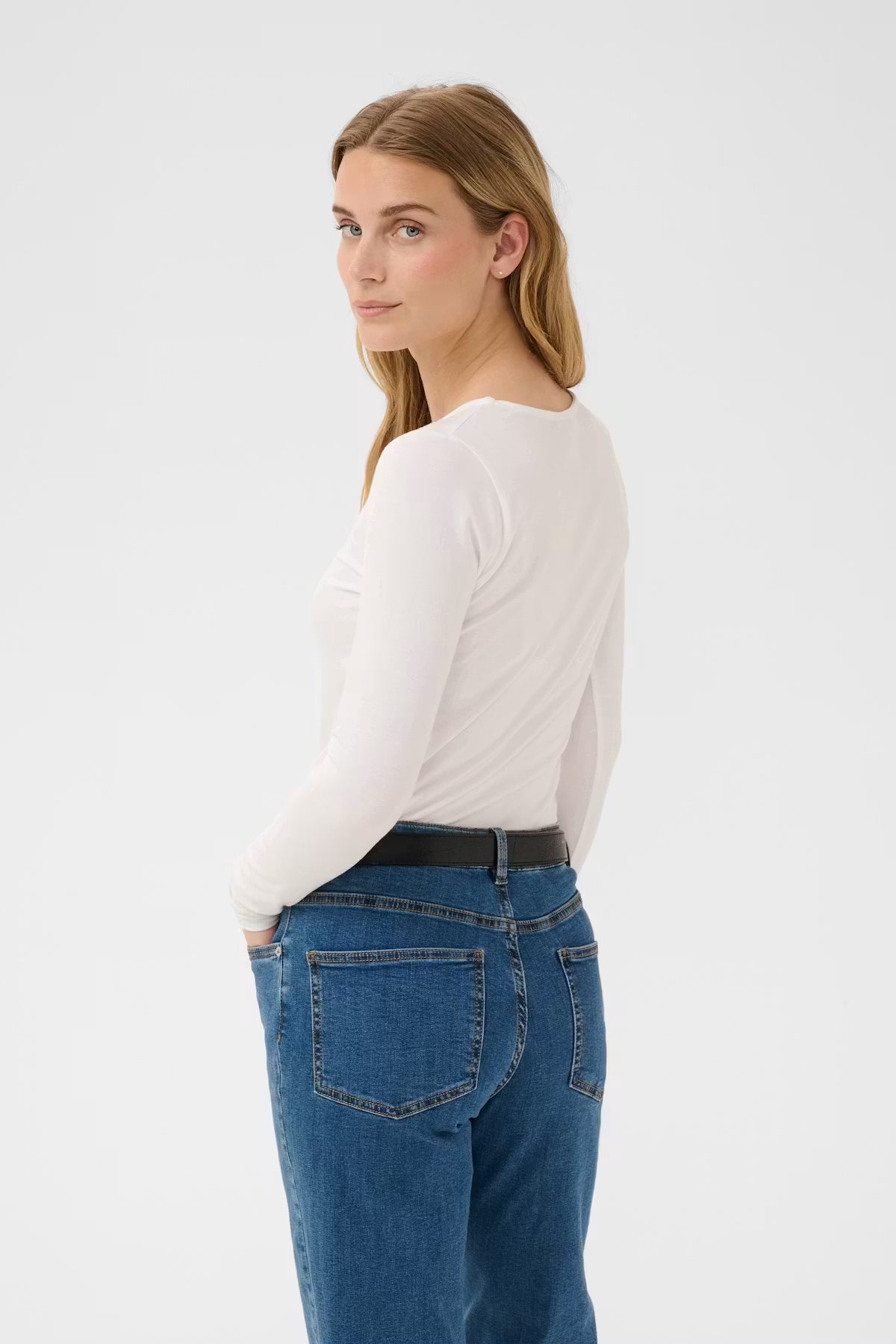 Part Two Nemajas Round Neck T-Shirt In Bright White
