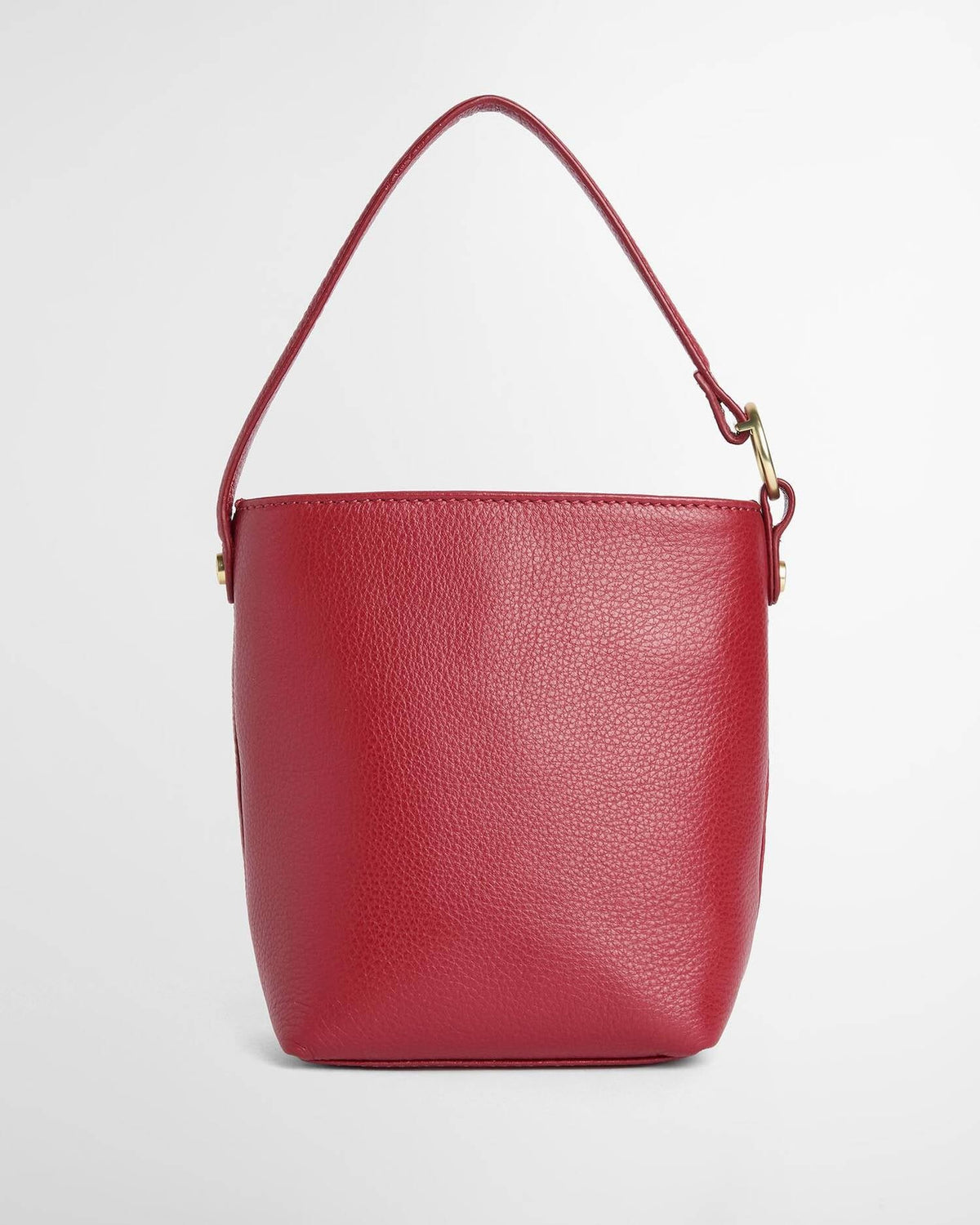 Barbour Cedar Mini Leather Bucket Bag In Red LBA0549RE911