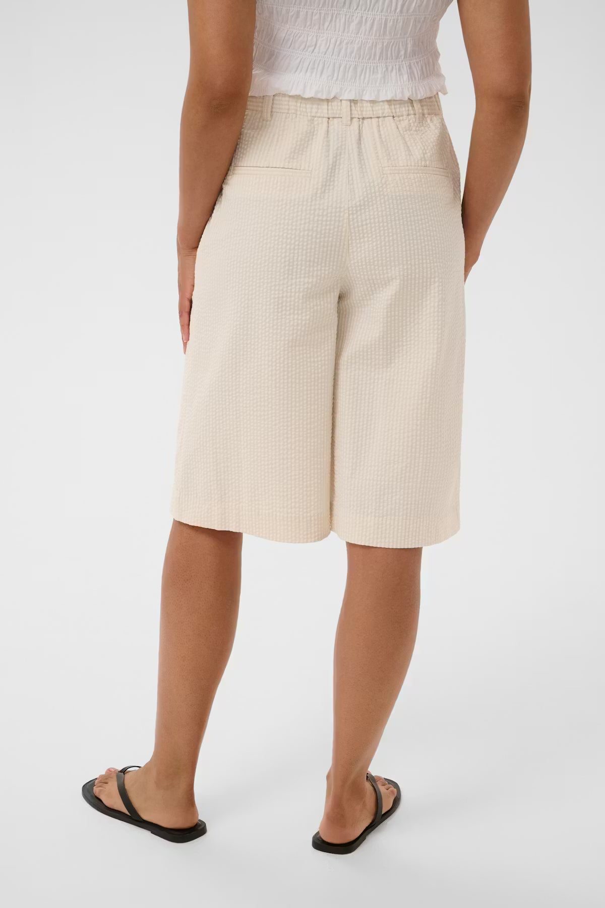 Part Two Brigitt Bermuda Shorts In Whisper White Stripe
