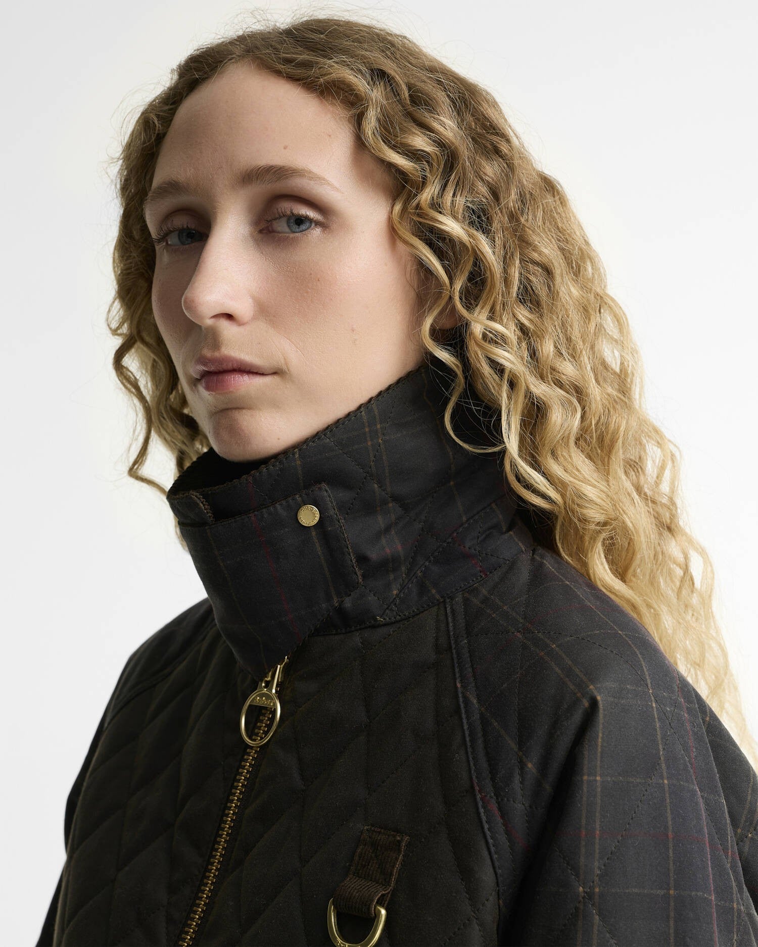Barbour Tartan Reimagined Icons Tartan Quilted Spey Waxed Jacket In Olive/Clssic LWX1597Ol71