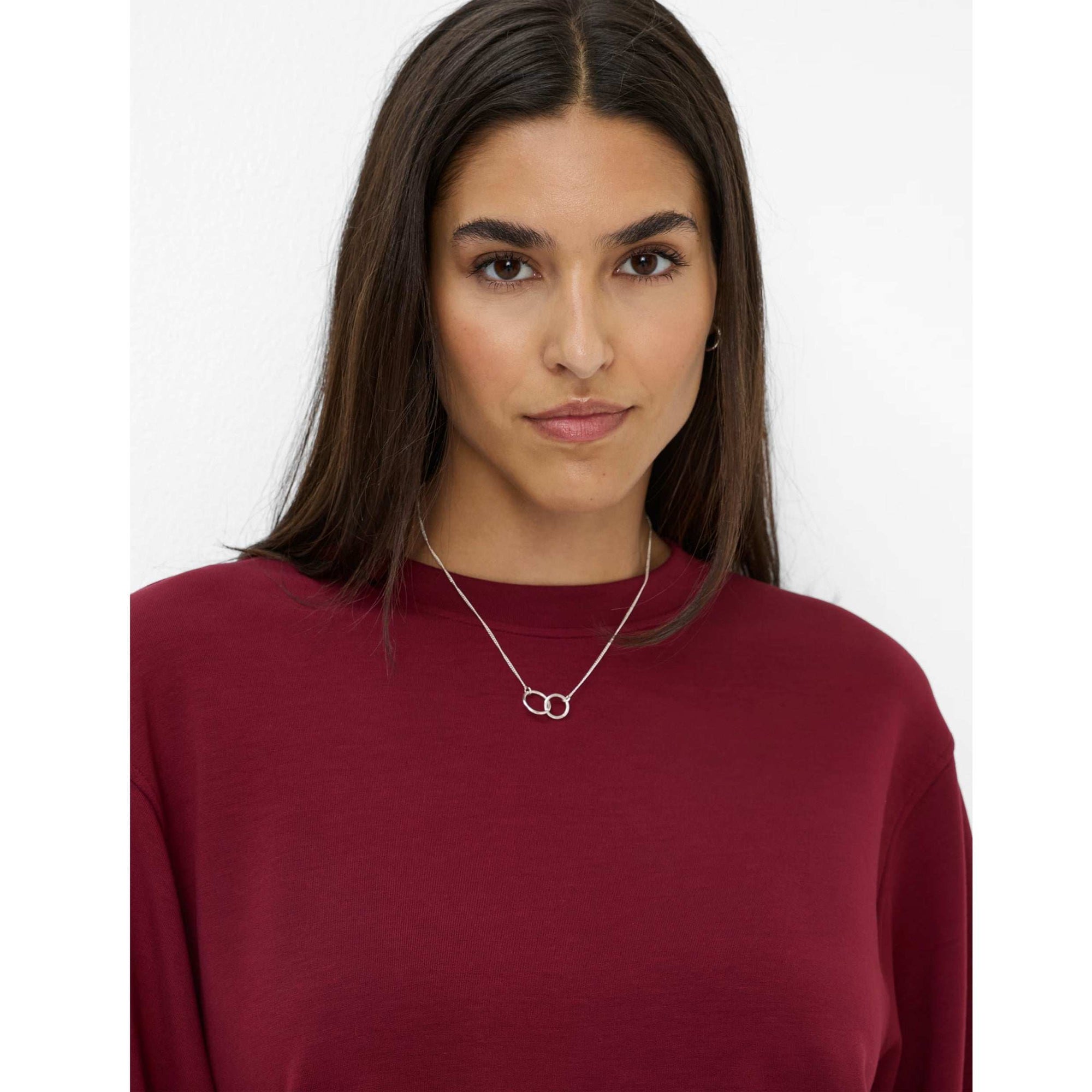 Brax Beca Long Sleeve Sweatshirt in Canvas &amp; Mulberry