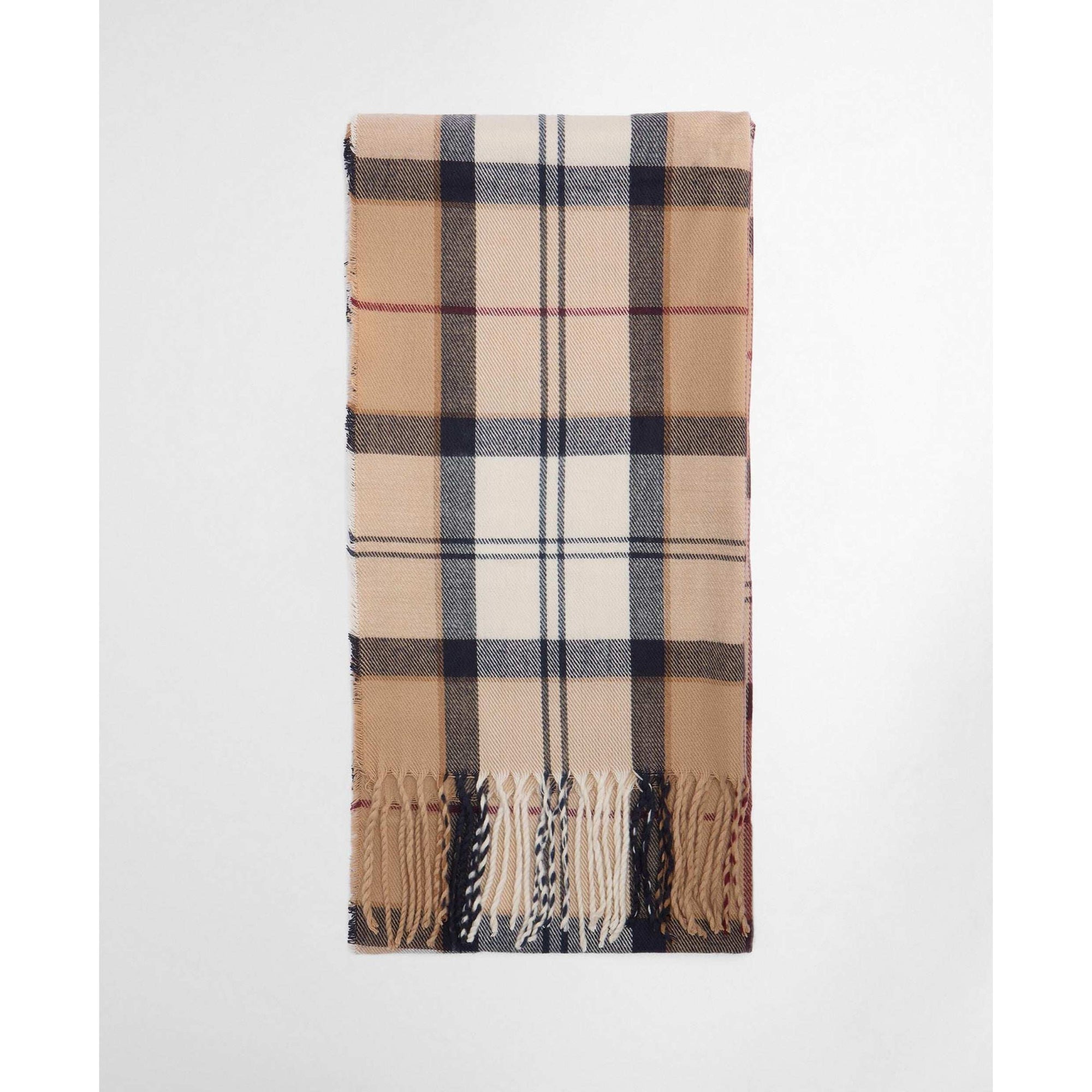 Barbour Dover Beanie &amp; Hailes Scarf Gift Set – Hessian Tartan