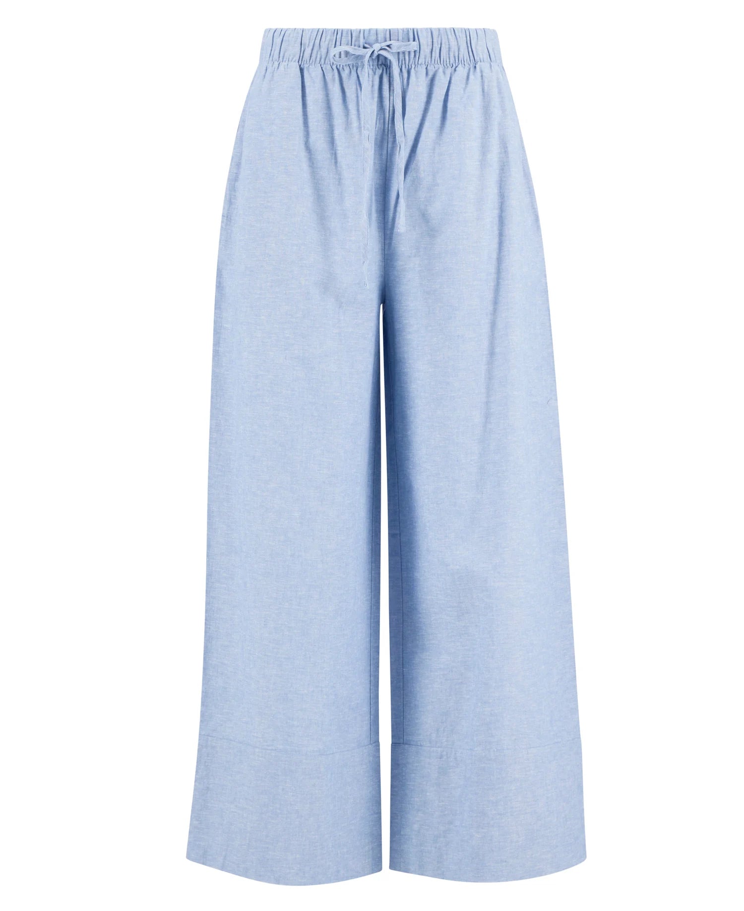 Barbour Josie Wide Leg Trouser In Chambray