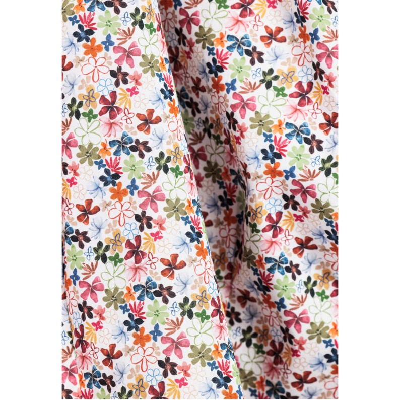 Giordano Flower Print Pure Cotton Shirt Red
