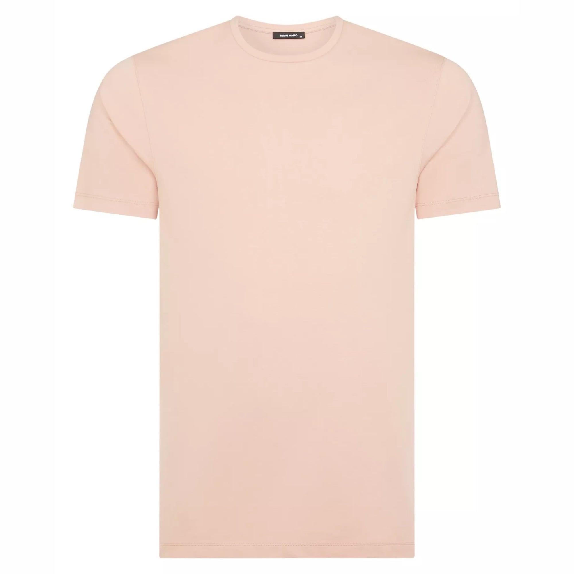 Plain light pink t-shirt on a white background