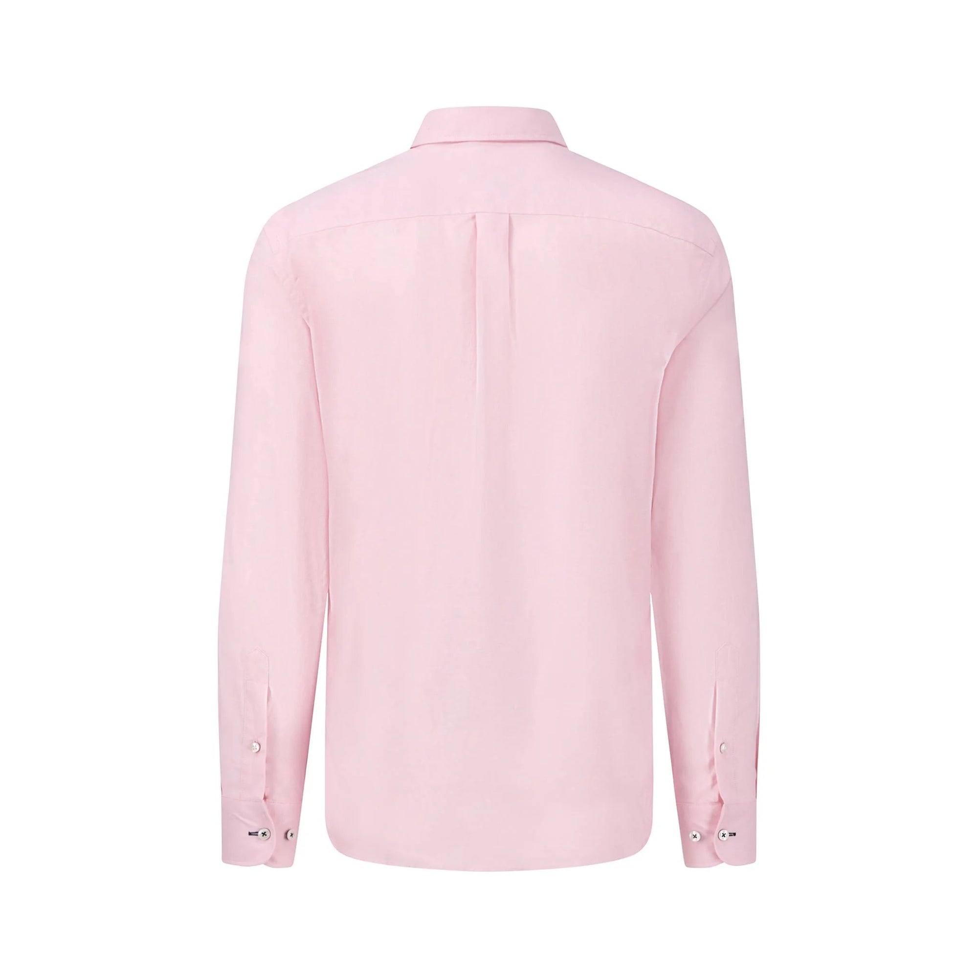 Pink dress shirt on a white background