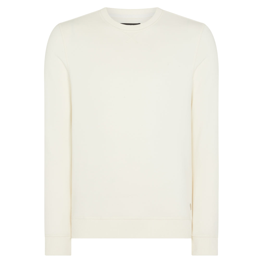 Remus Uomo Tapered Fit Cotton Blend Crew Sweatshirt 58760 Ecru