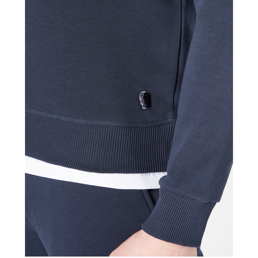 Remus Uomo Tapered Fit Cotton Blend Crew Sweatshirt 58760 - Navy