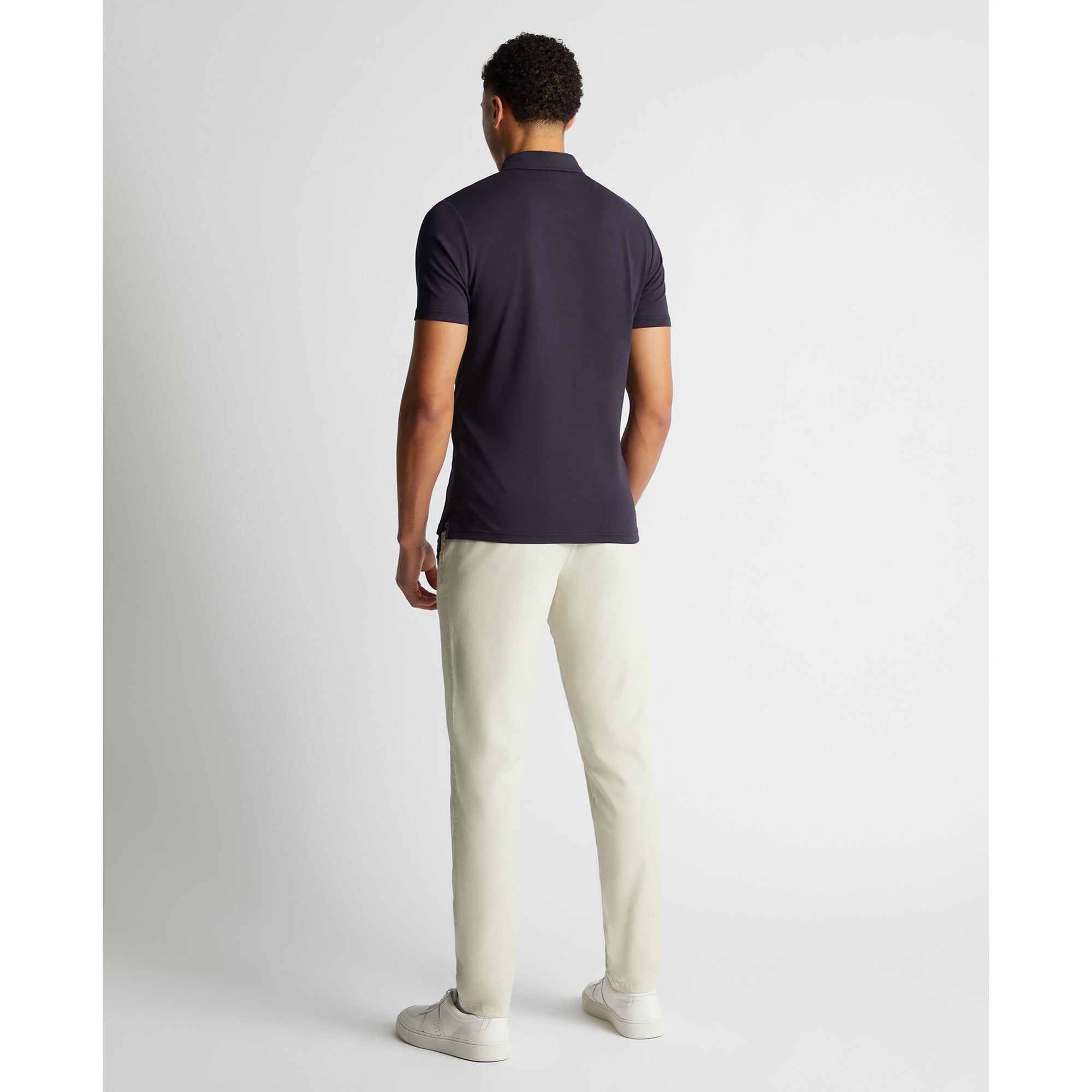 Remus Uomo Silky Stretch Tencel Polo 58805 - Navy