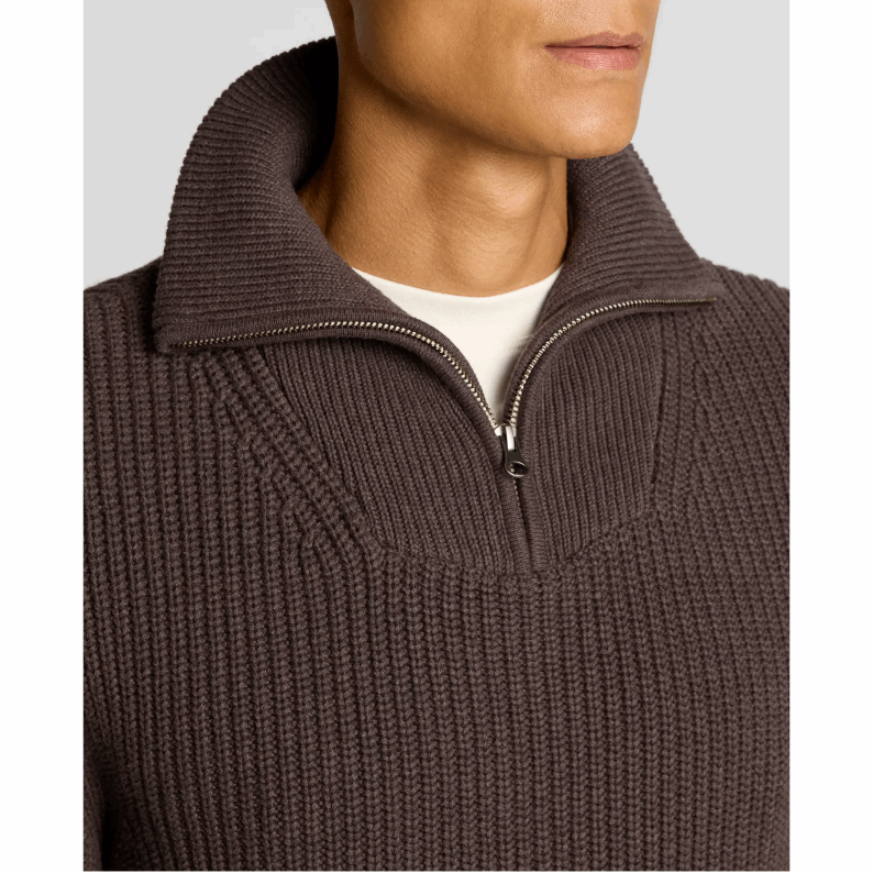 Remus Uomo Funnel Neck Half Zip Sweater