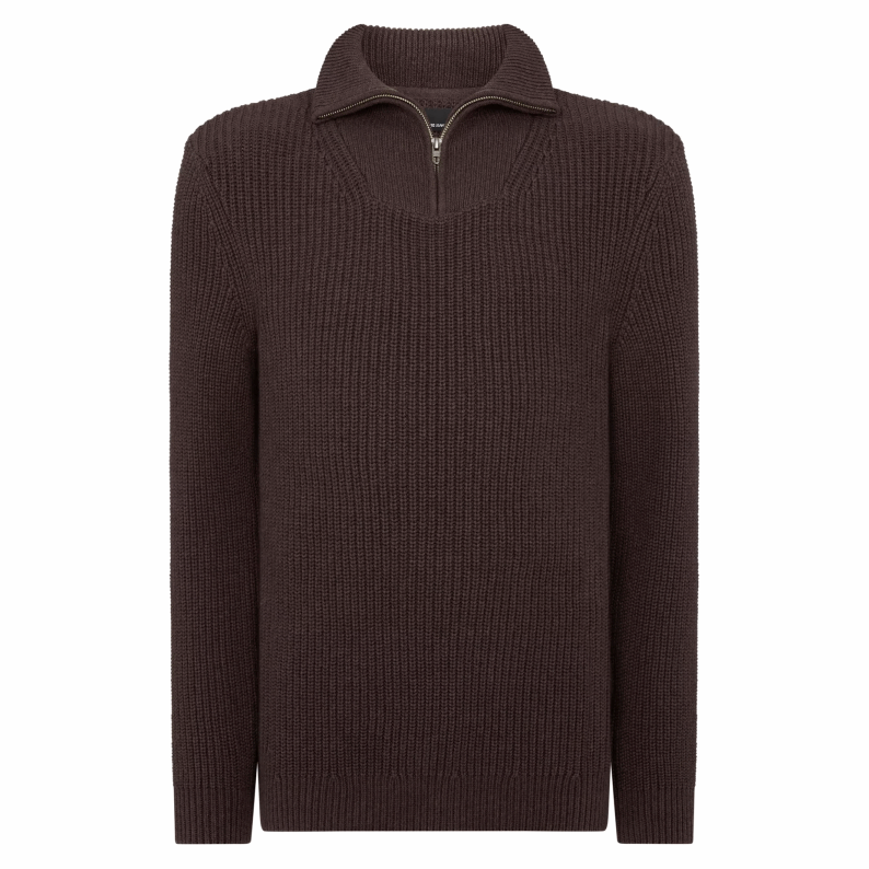 Remus Uomo Funnel Neck Half Zip Sweater