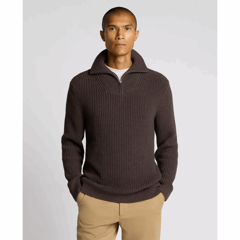 Remus Uomo Funnel Neck Half Zip Sweater
