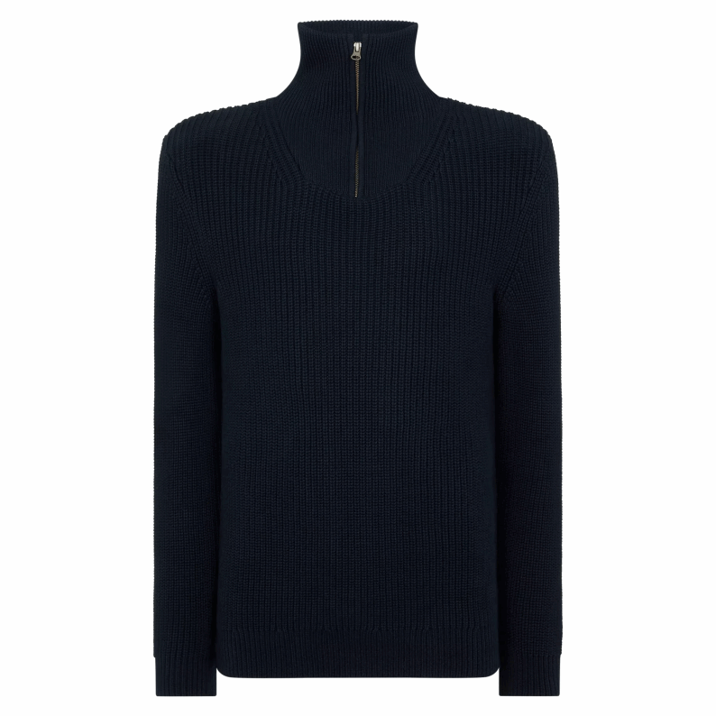 Remus Uomo Funnel Neck Half Zip Sweater
