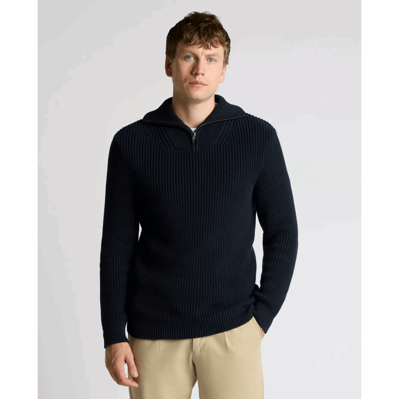 Remus Uomo Funnel Neck Half Zip Sweater