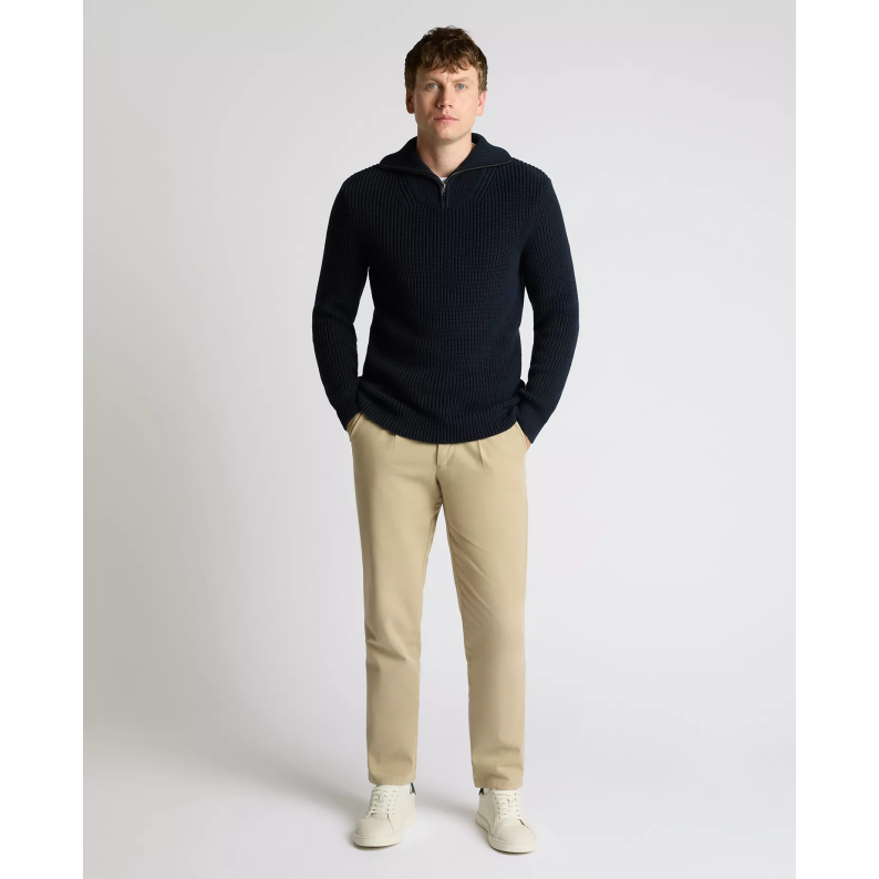 Remus Uomo Funnel Neck Half Zip Sweater