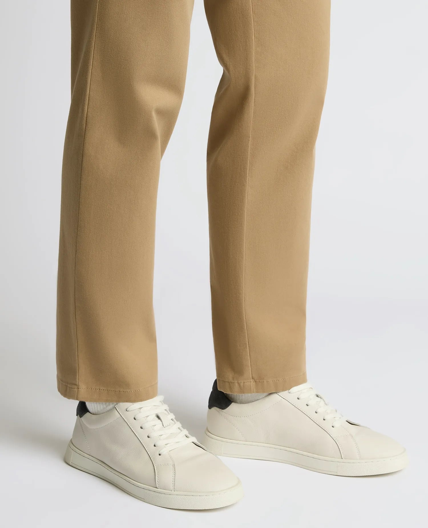 Remus Uomo Parma Leather Trainer in Cream