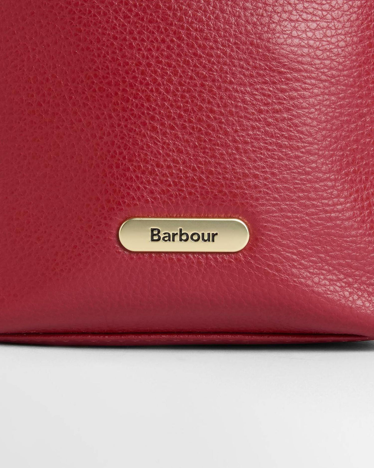 Barbour Cedar Mini Leather Bucket Bag In Red LBA0549RE911