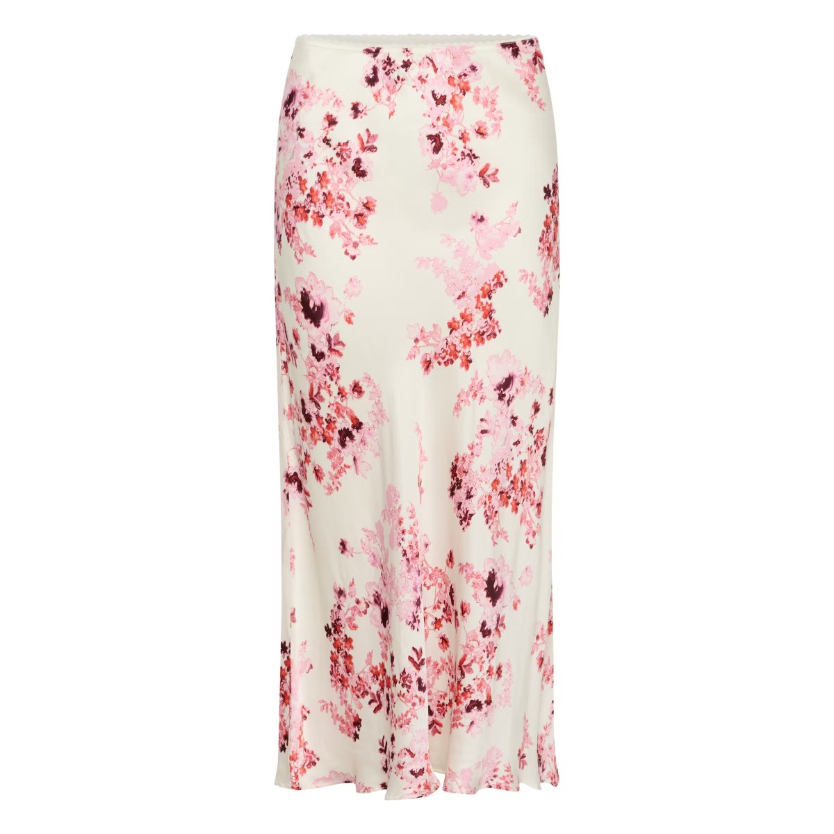 Part Two Laurina Midi Skirt In Pink Shadow Flower Print