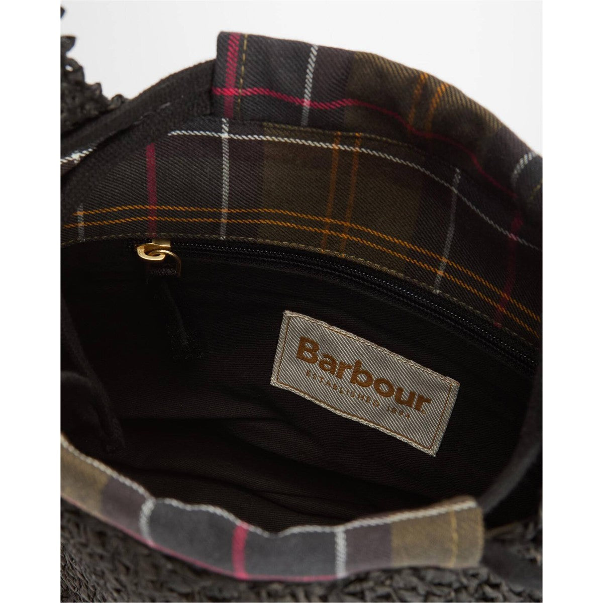 Barbour Lily Woven Tote Bag In Black