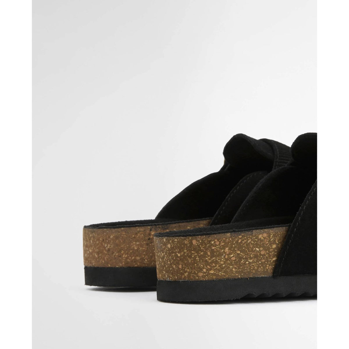 Barbour Kyra Suede Mule In Black