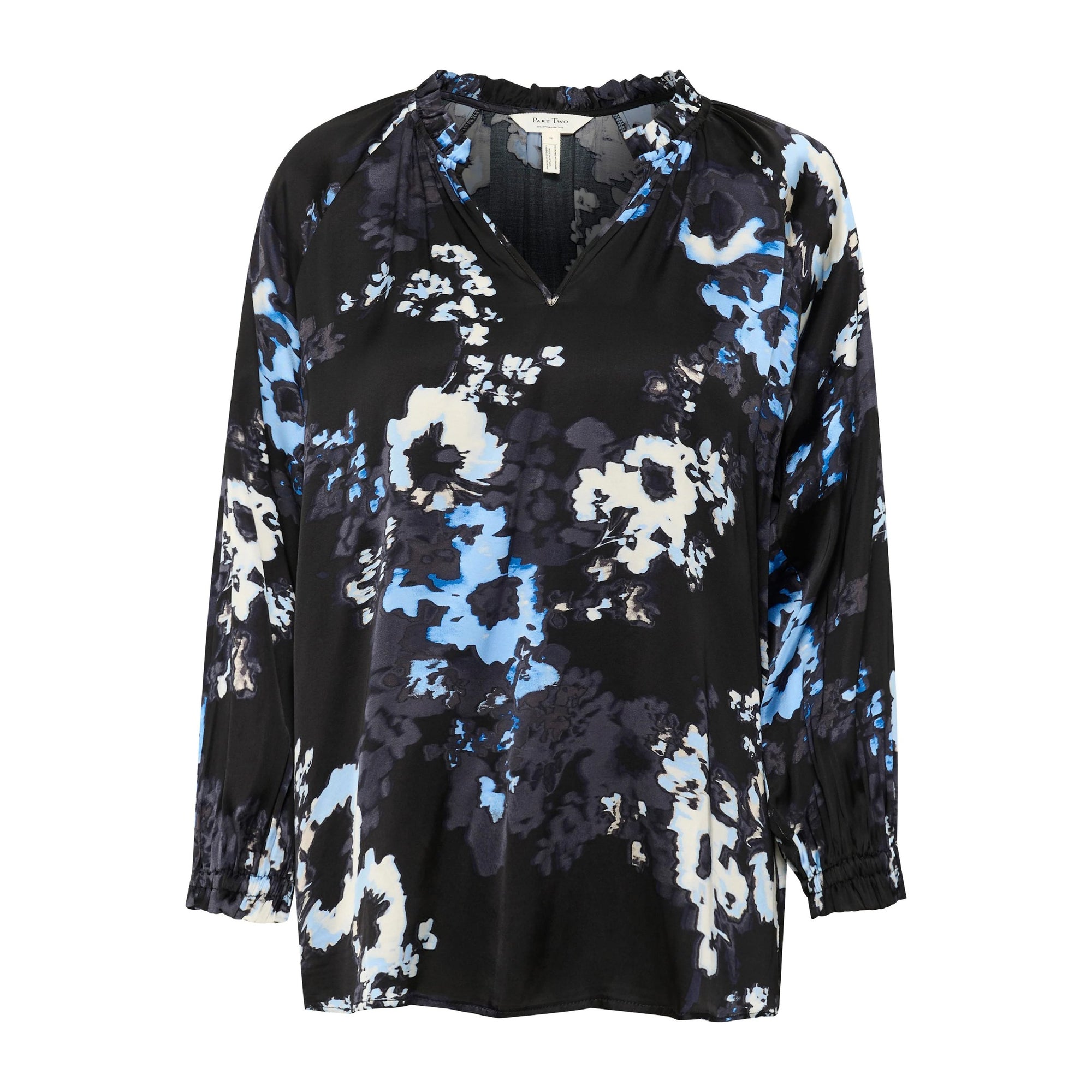 Part Two ElsiaPW Blouse in Dark Navy Blurred Flower 30309300