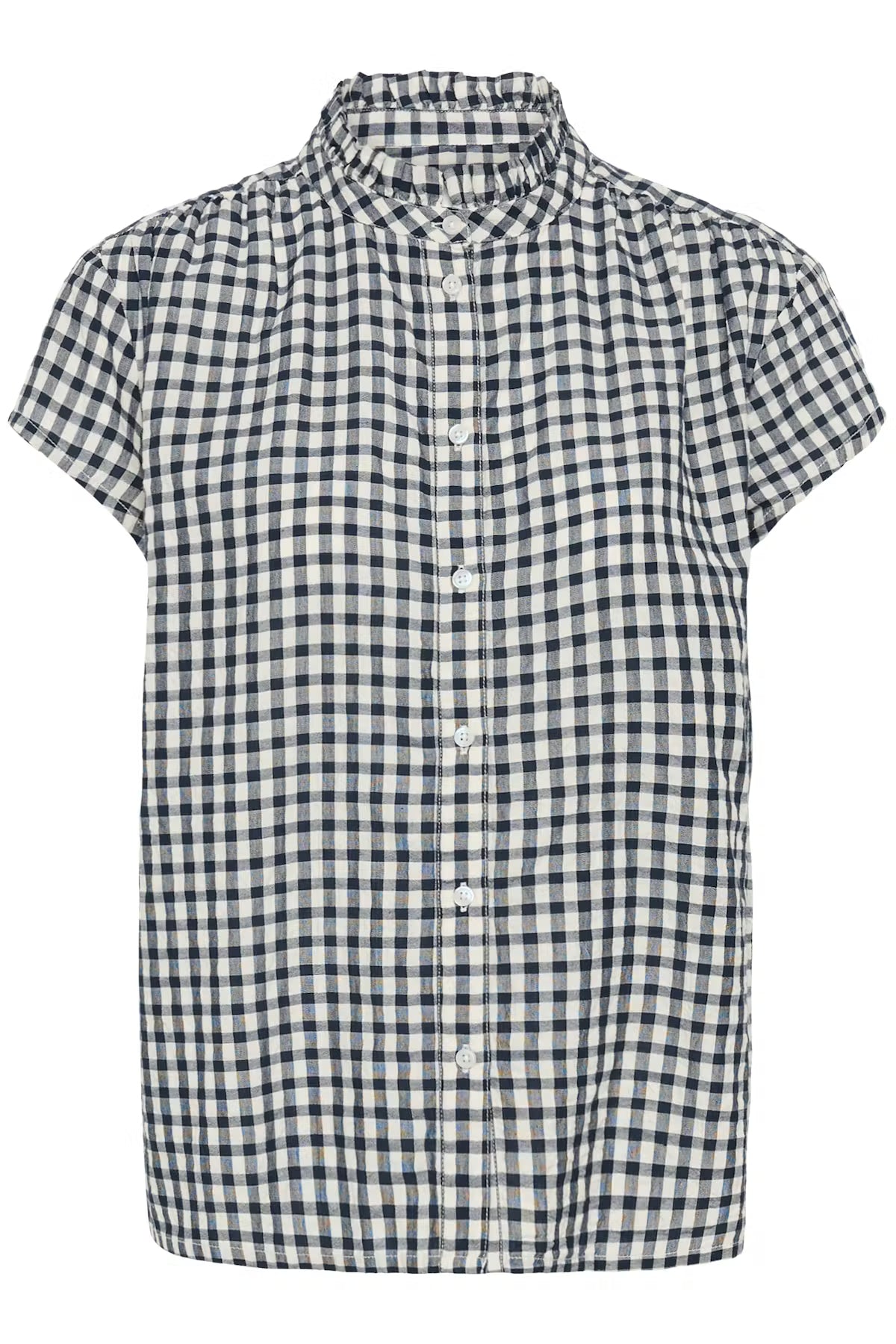 Part Two Bjanka Gingham Blouse In Blue Check