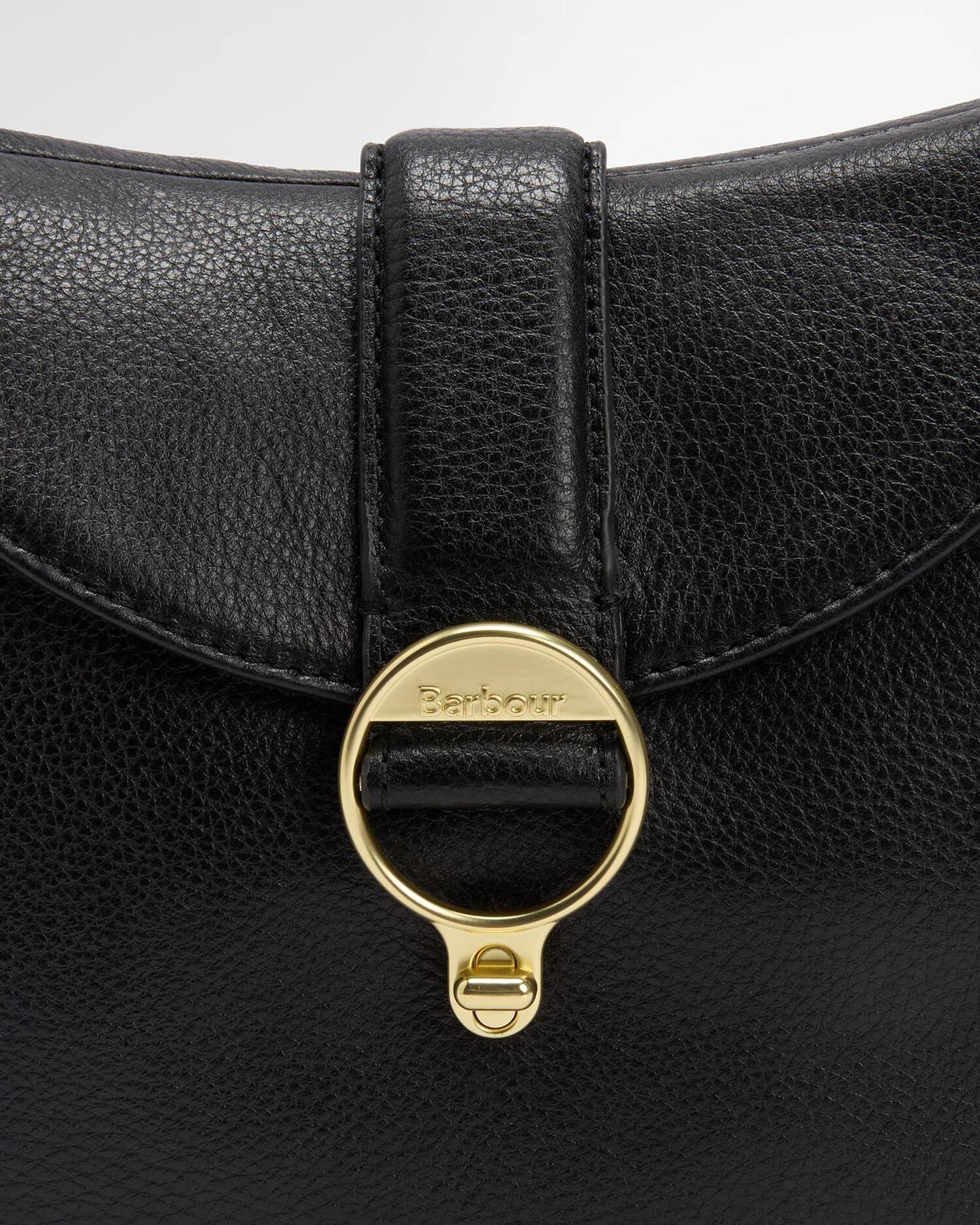 Barbour Alder Leather Sling Bag In Black  LBA0493BK111