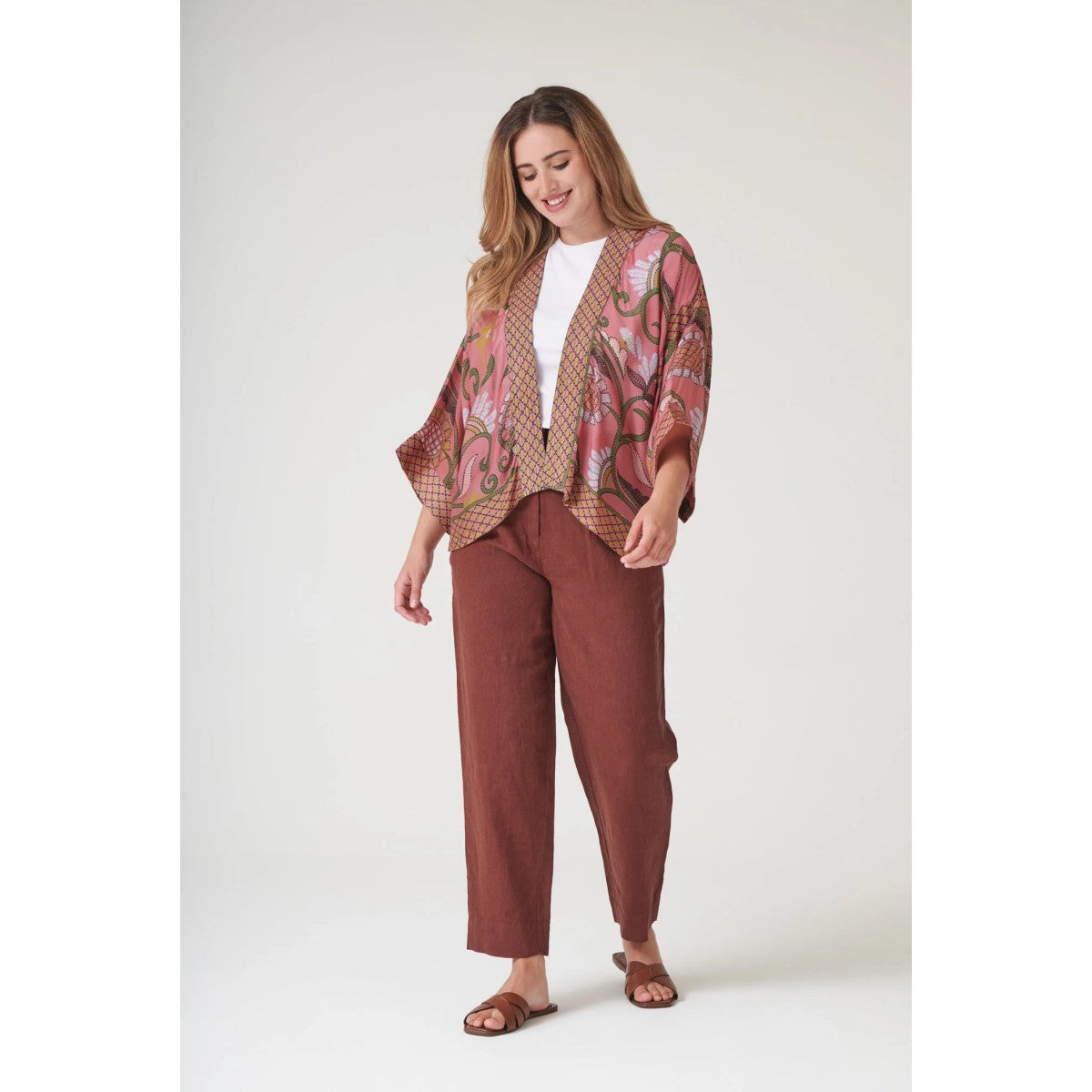 One Hundred Stars Giant Kantha Kimono In Dusk