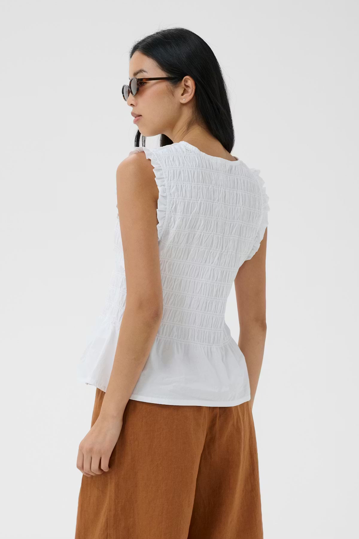 Part Two Borgny Cotton Blouse In Burnt Russet