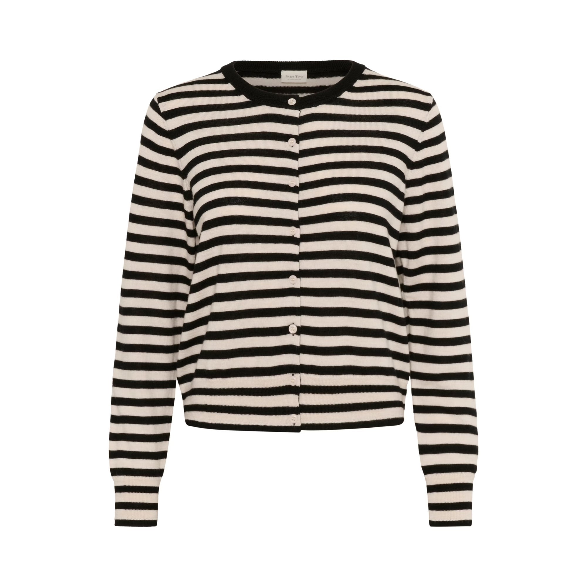 Part Two NoelaniPW Cardigan Natural Stripe 30309793